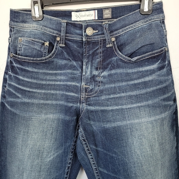 Depart West NWOT Men's 29R 29 Seeker Regular Jeans Denim Buckle - Picture 2 of 7